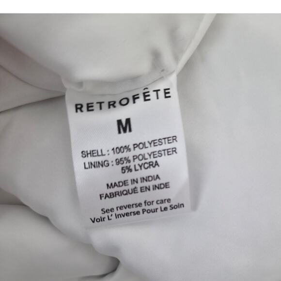 Retrofête White Silver Strapless Sequin Kameron Embellished Mini Dress Medium - Picture 10 of 11